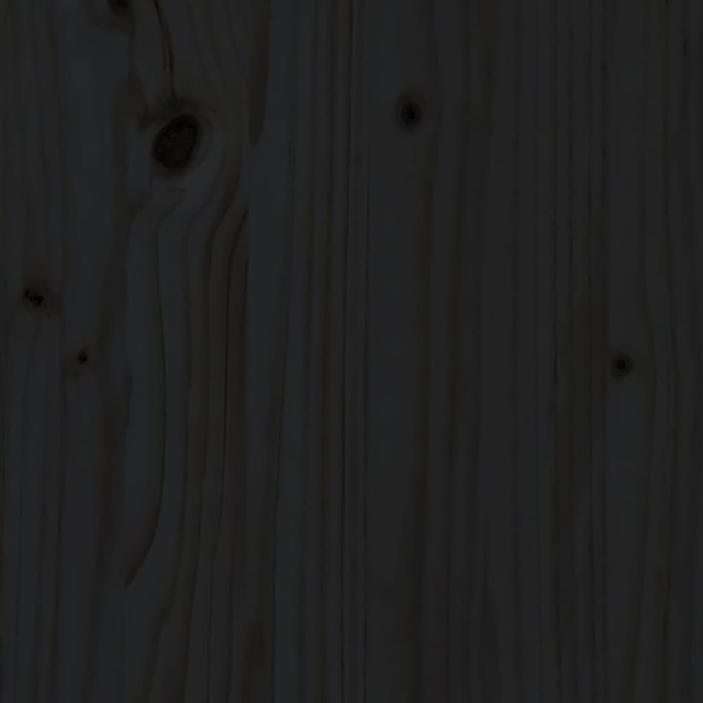 vidaXL Compostador de madera maciza de pino negro 63,5x63,5x77,5 cm