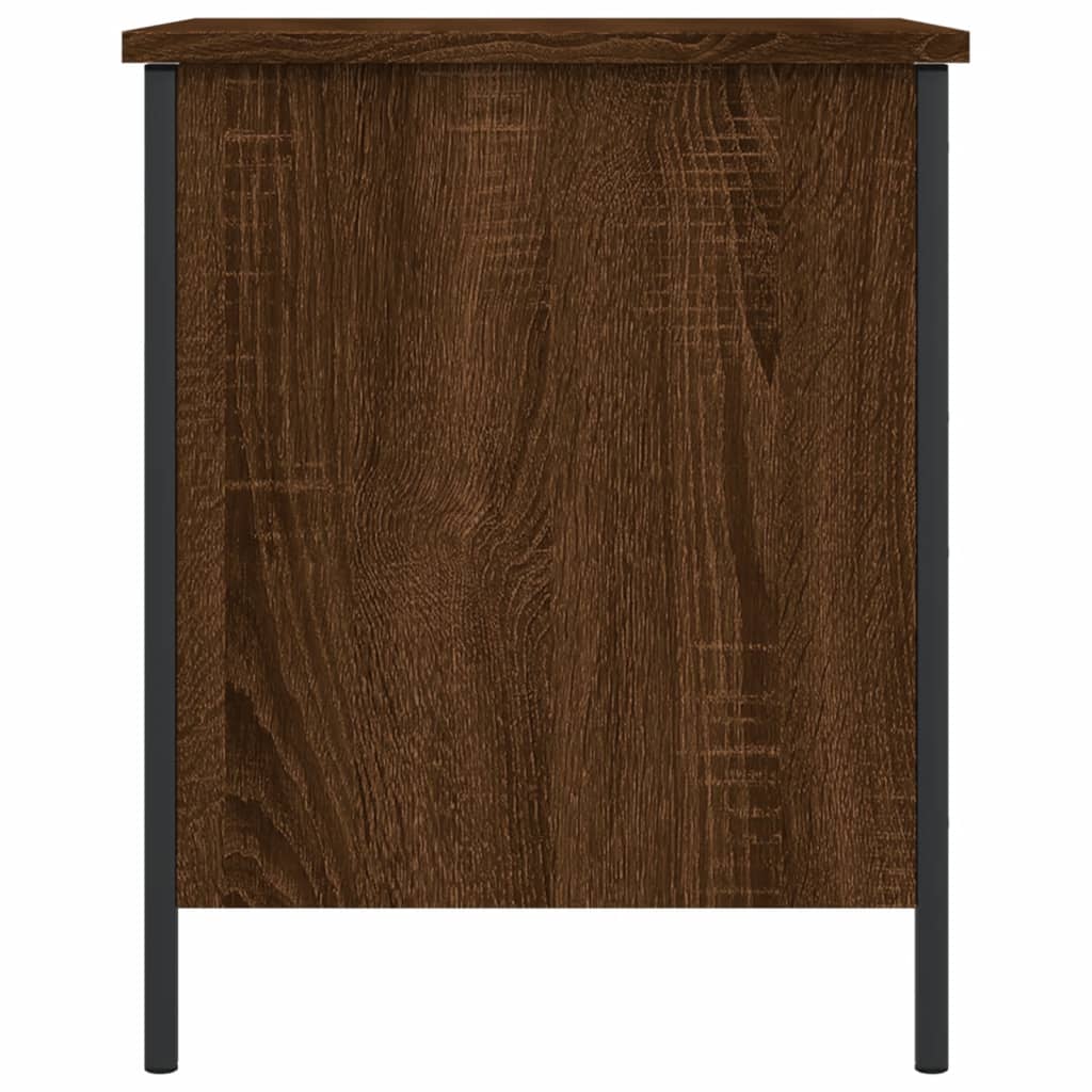 vidaXL Banco de almacenaje madera ingeniería roble marrón 40x42,5x50cm