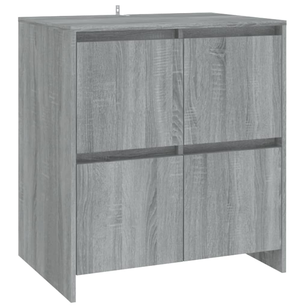 vidaXL Aparador de 3 piezas madera manufacturada gris Sonoma