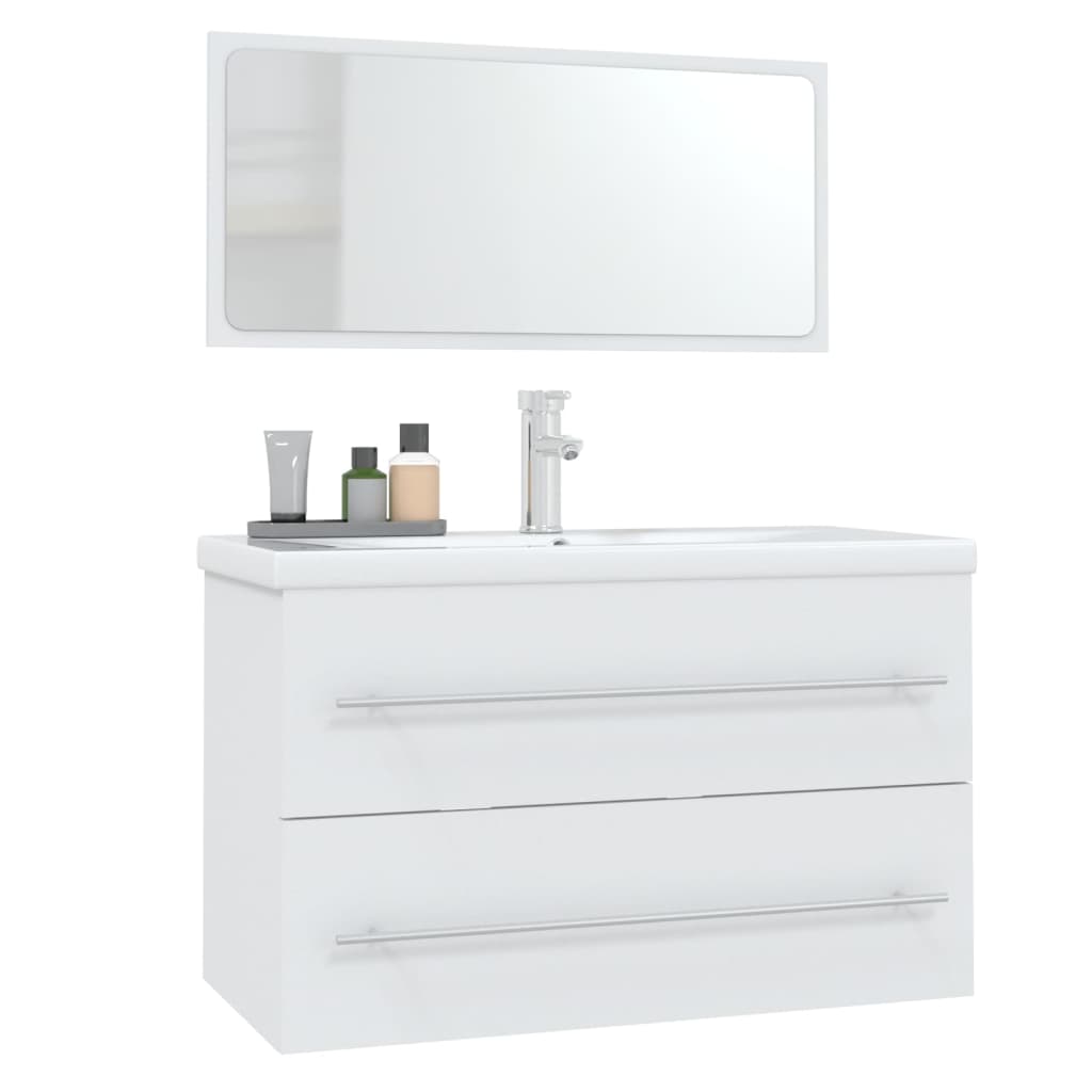 vidaXL Conjunto de muebles de baño 3 piezas blanco