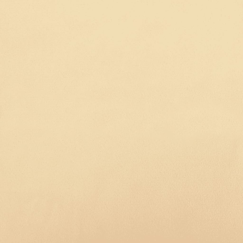 vidaXL Reposapiés de terciopelo blanco crema 60x60x36 cm