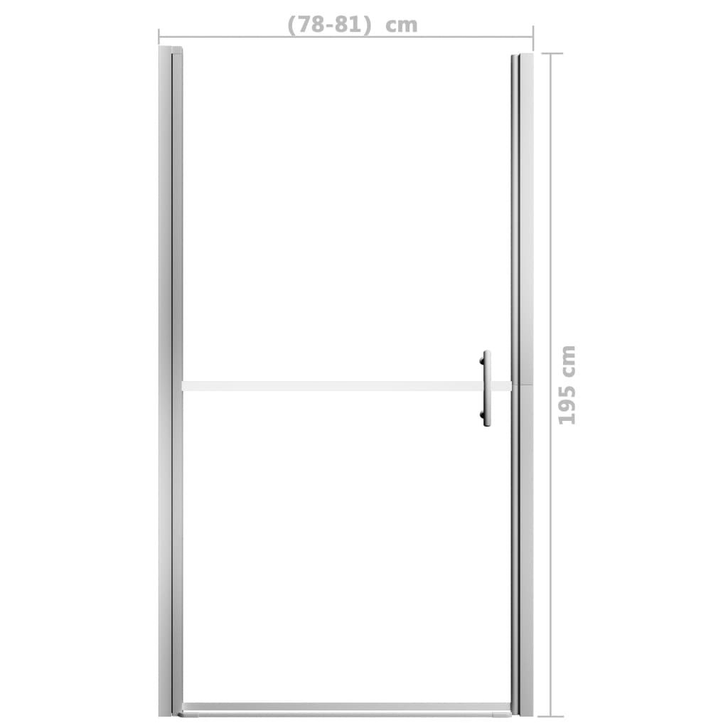 vidaXL Puerta de ducha de vidrio templado 81x195 cm