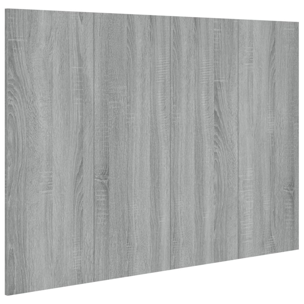 vidaXL Cabecero de cama madera contrachapada gris Sonoma 120x1,5x80 cm