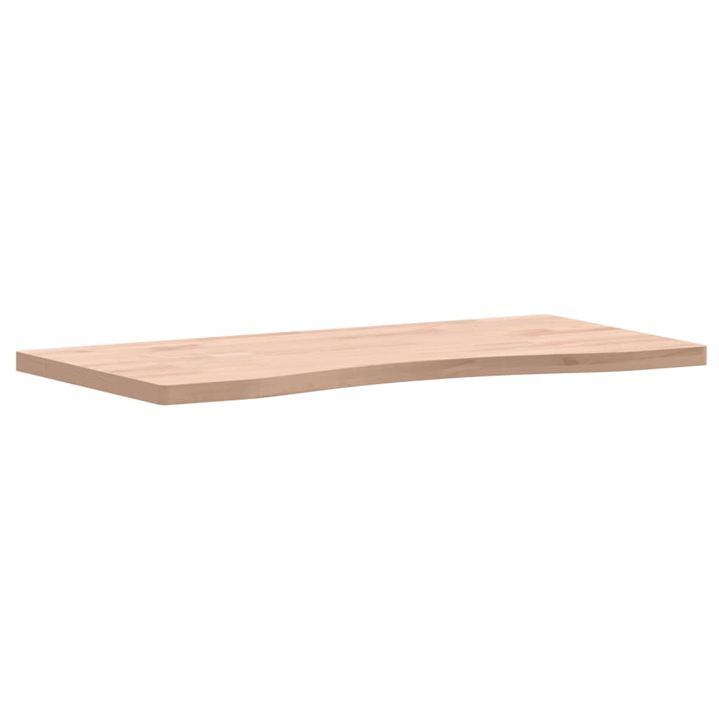 vidaXL Tablero de escritorio madera maciza de haya 80x(36-40)x2,5 cm