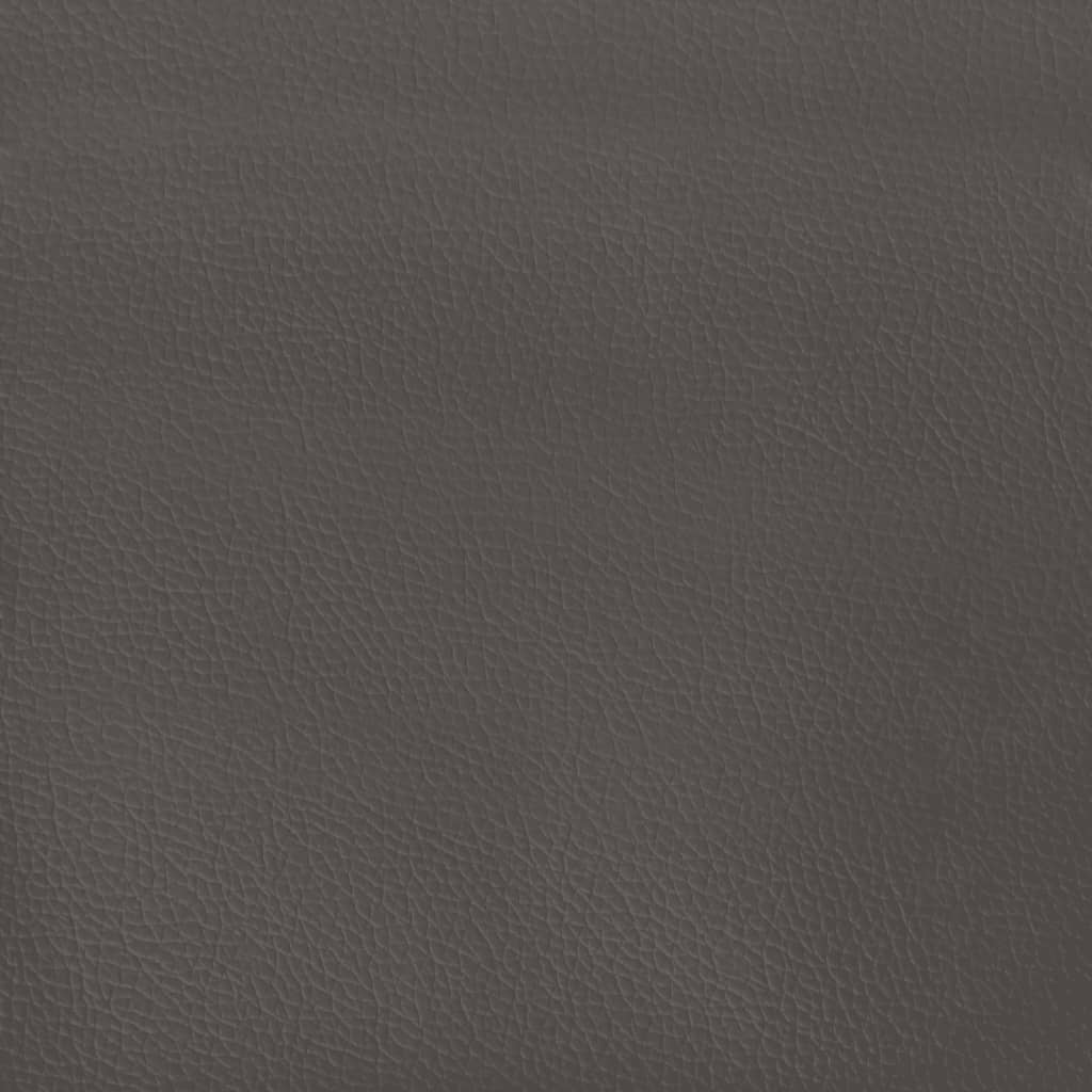 vidaXL Colchón de muelles ensacados cuero sintético gris 120x190x20 cm