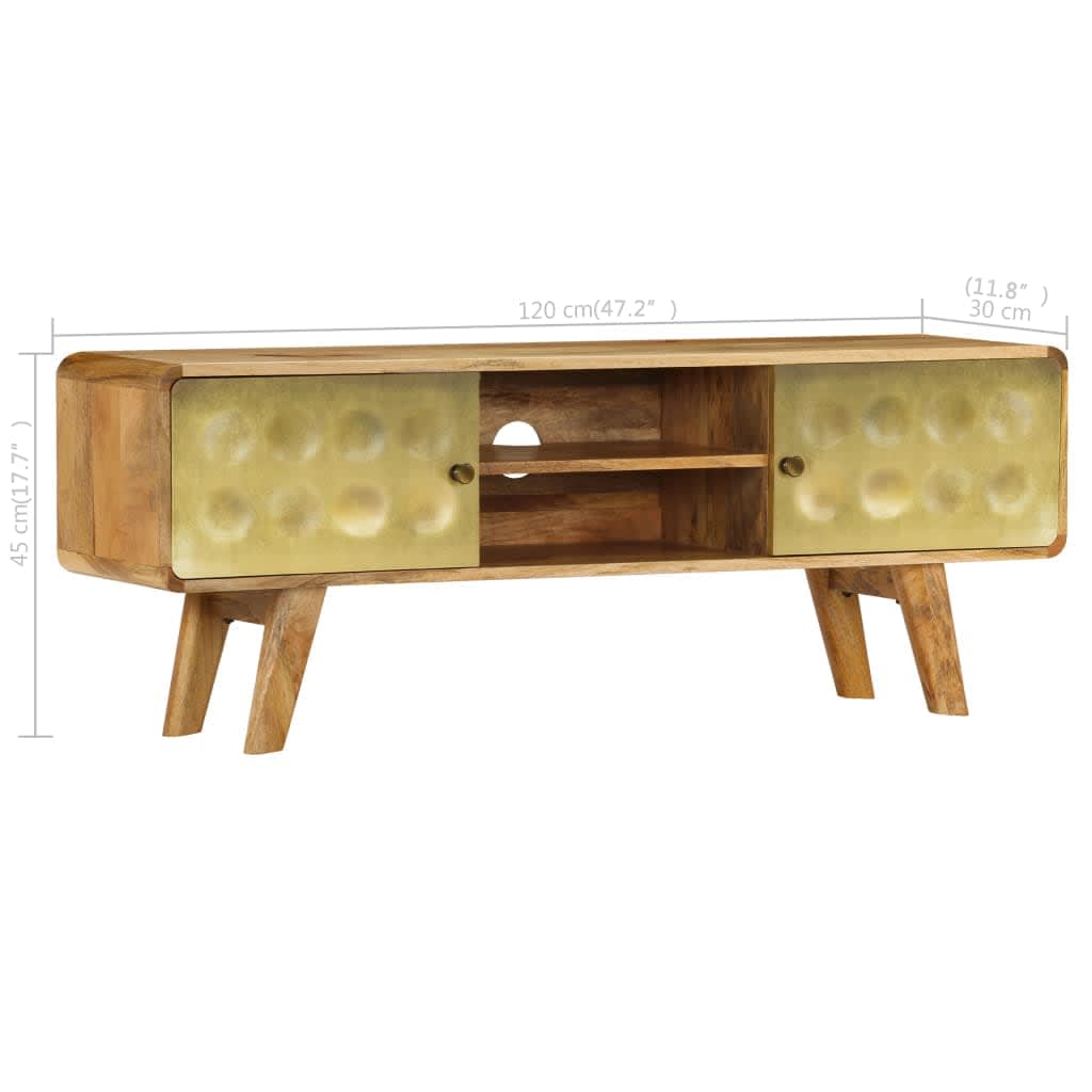 vidaXL Mueble para TV de madera maciza de mango 120x30x45 cm