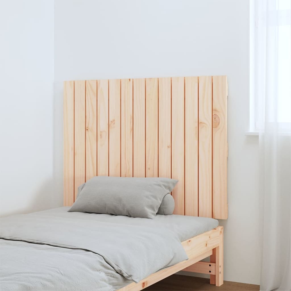 vidaXL Cabecero de cama de pared madera maciza de pino 82,5x3x60 cm