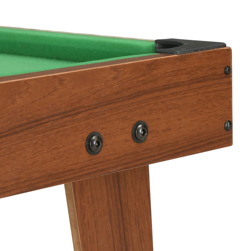 vidaXL Mini mesa de billar marrón y verde 92x52x19 cm