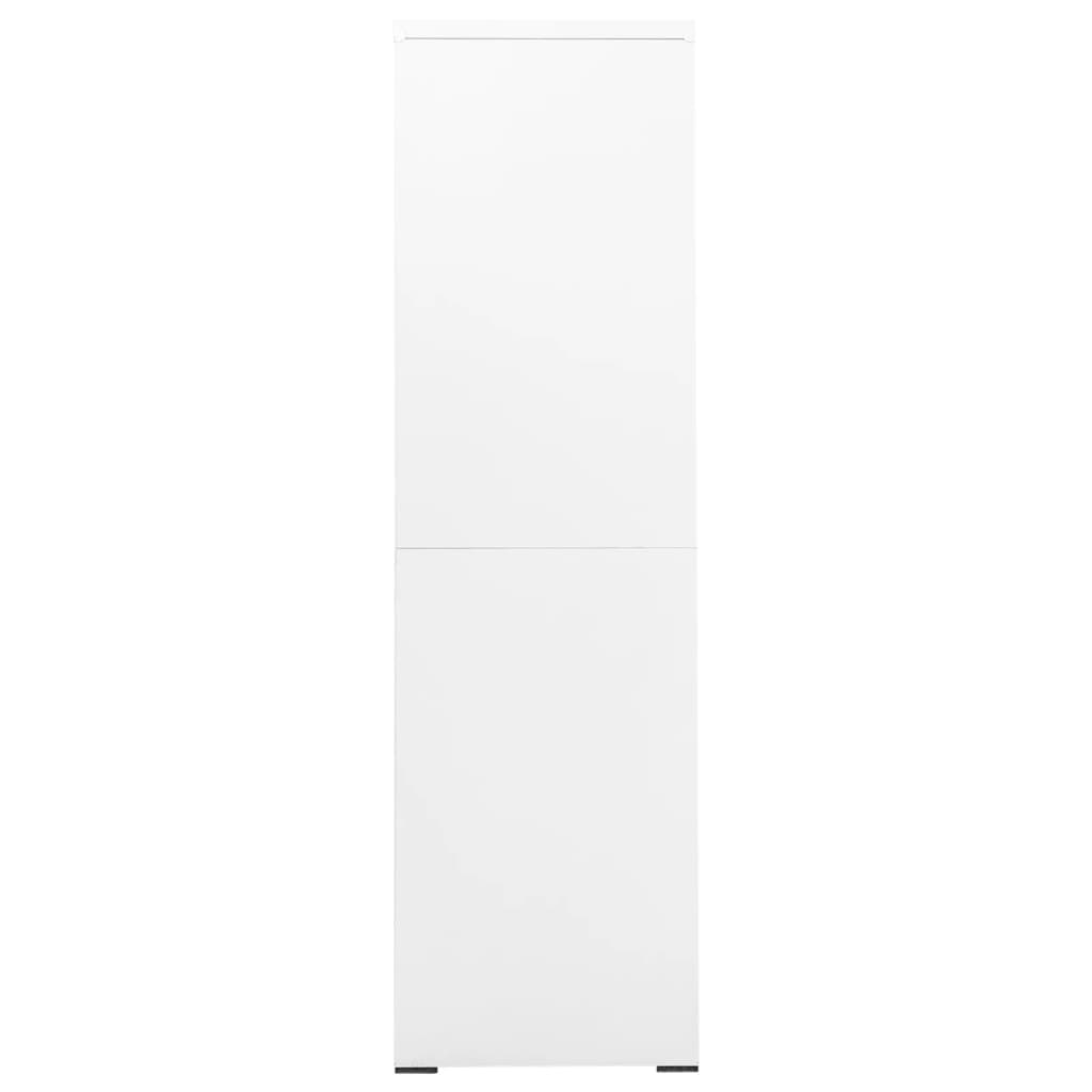 vidaXL Armario archivador de acero blanco 90x46x164 cm