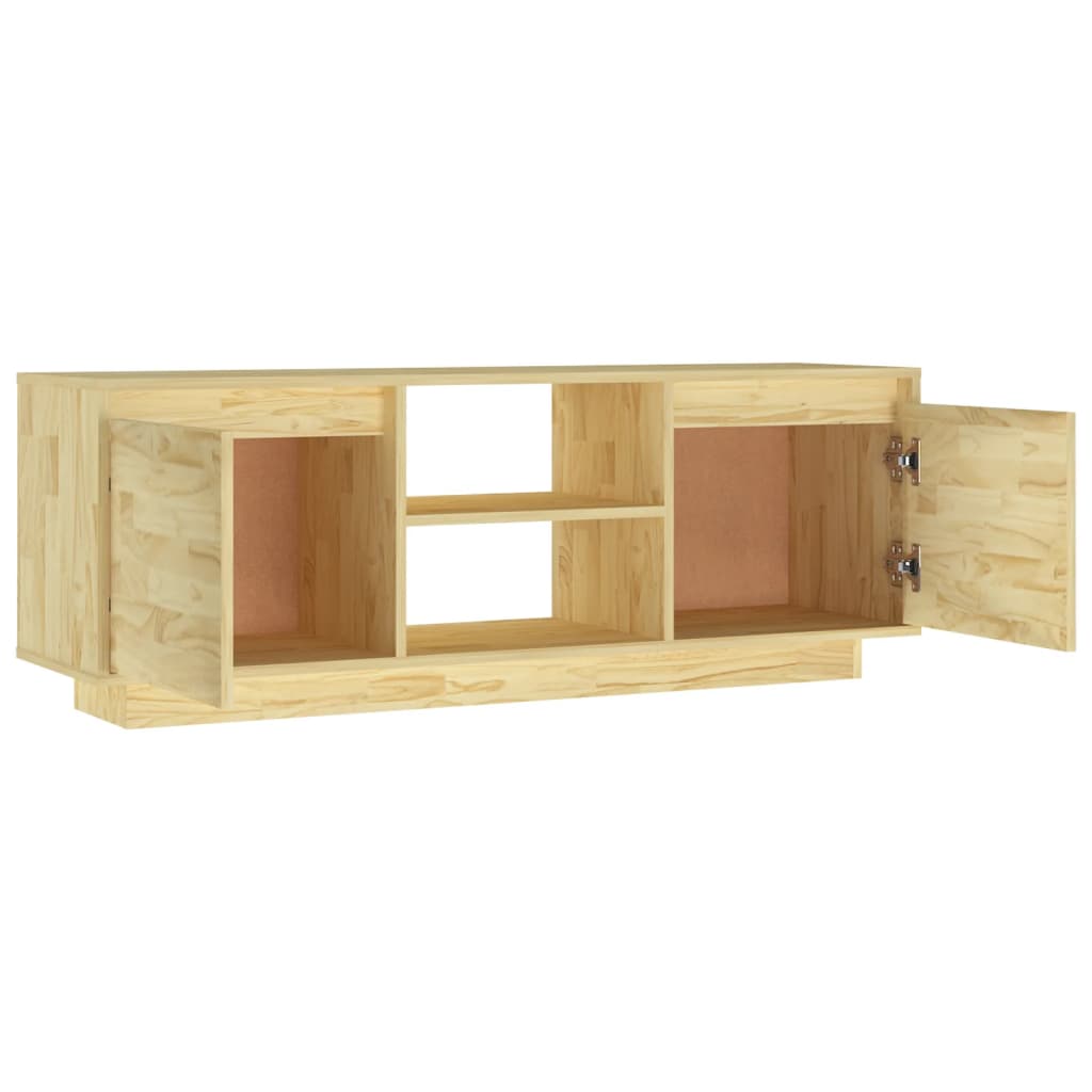 vidaXL Mueble de TV madera maciza de pino 110x30x40 cm