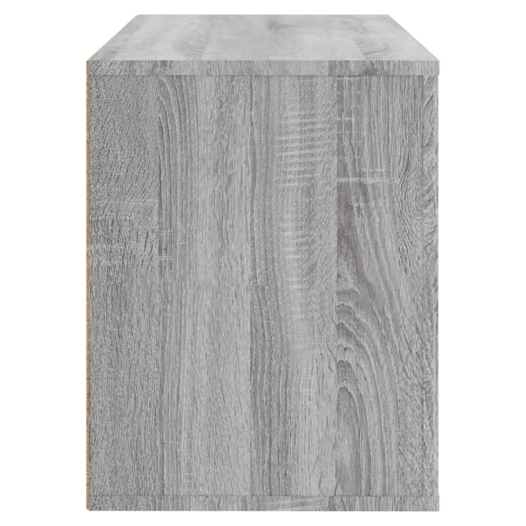vidaXL Mueble zapatero de madera contrachapada gris Sonoma 80x35x45 cm