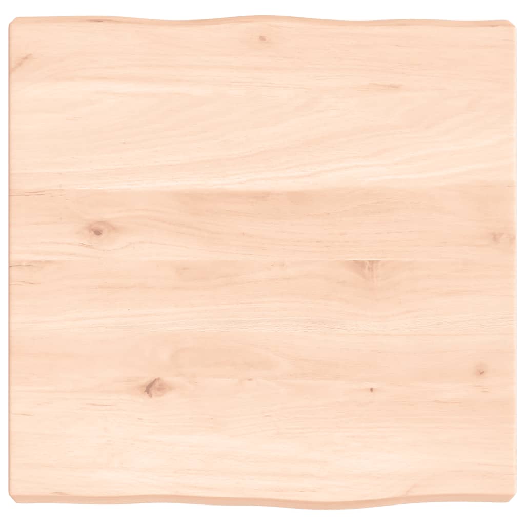 vidaXL Tablero de mesa madera maciza borde natural 40x40x(2-4) cm
