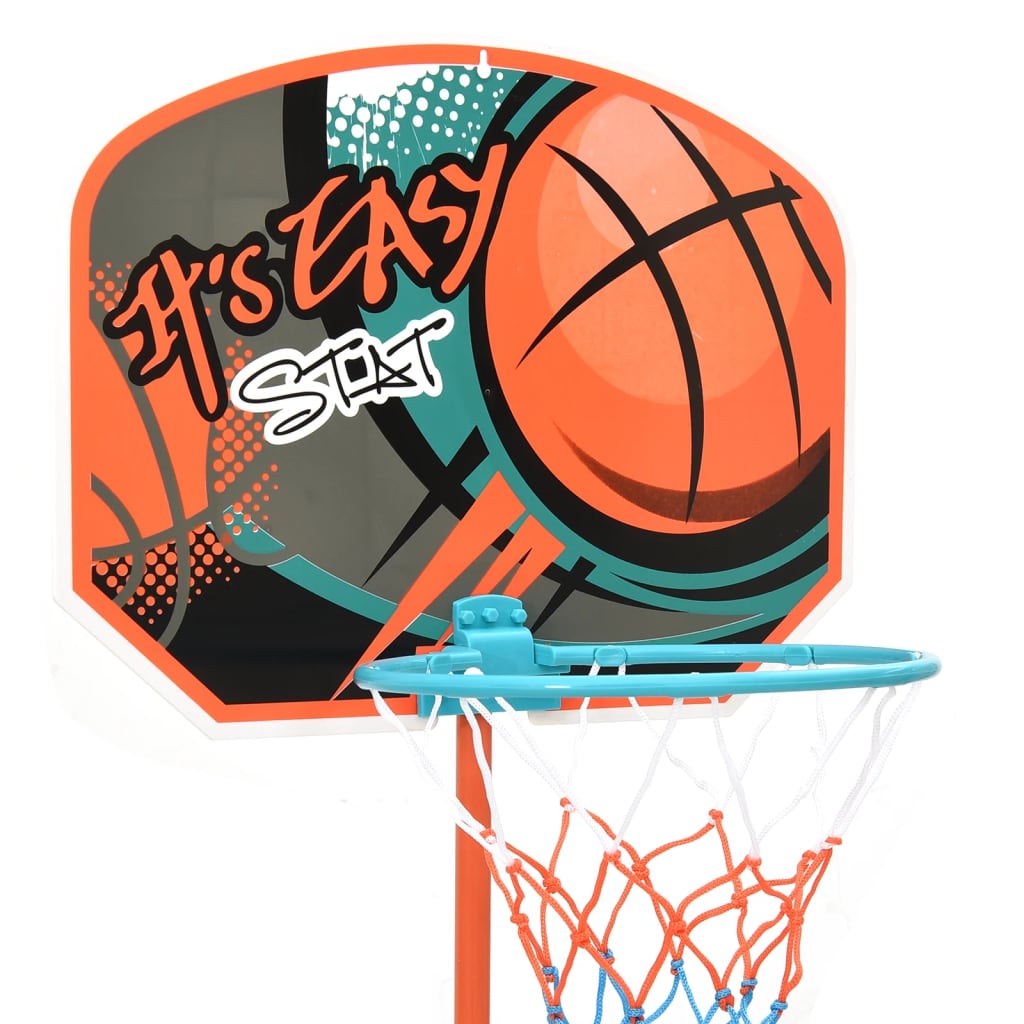 vidaXL Juego de canasta de baloncesto portátil ajustable 109-141 cm