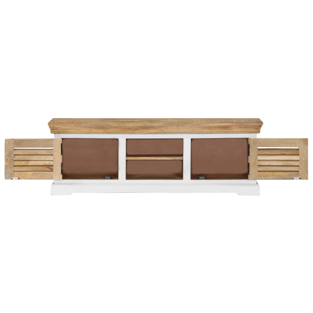vidaXL Mueble para TV de madera maciza de mango 118x30x40 cm