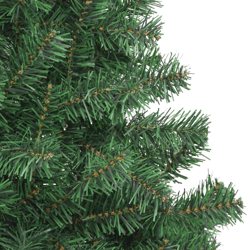 vidaXL Árbol de Navidad artificial con soporte acero 910 ramas 210 cm