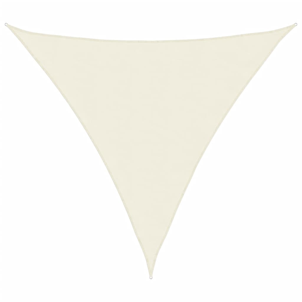 vidaXL Toldo de vela triangular tela Oxford color crema 3,6x3,6x3,6 m