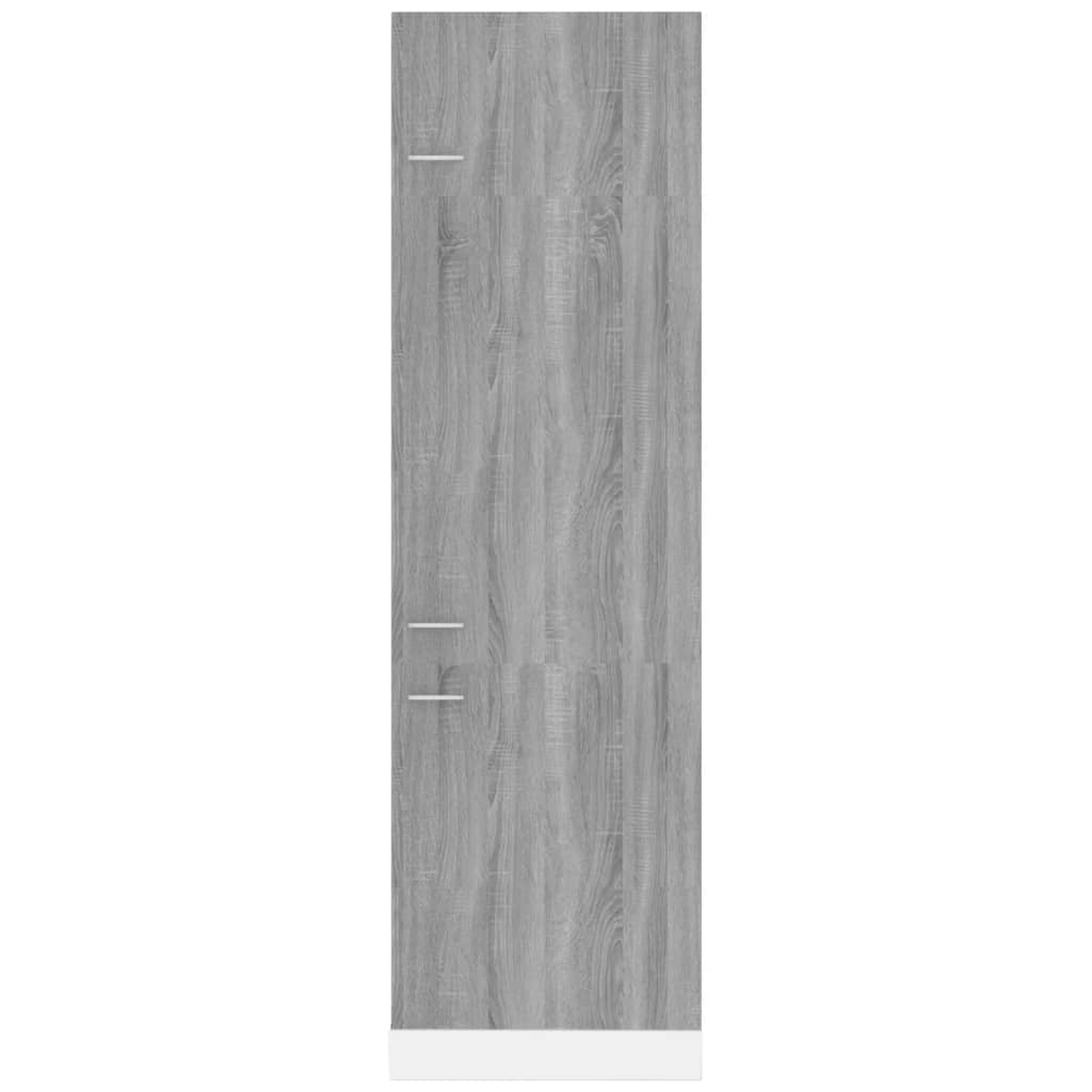 vidaXL Armario para frigorífico madera gris Sonoma 60x57x207 cm