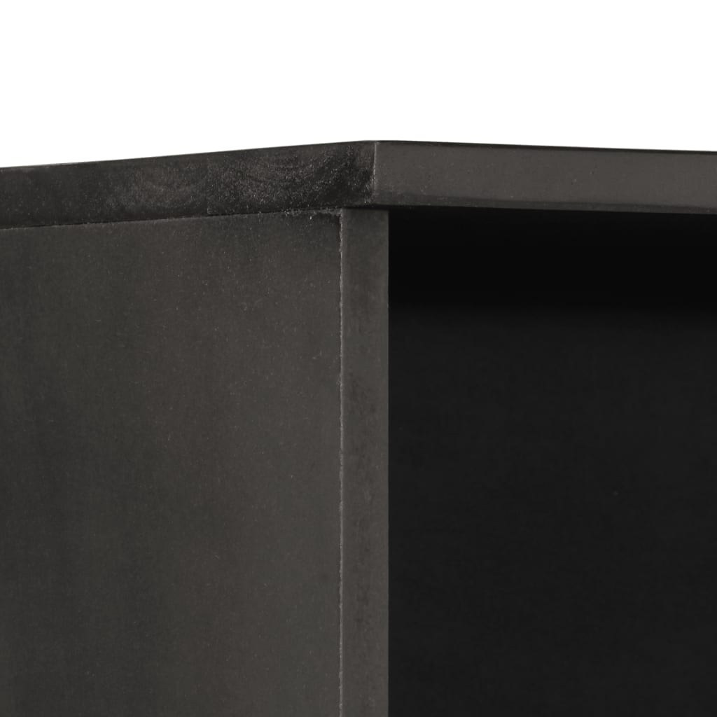 vidaXL Mueble de baño de madera maciza de mango negro 38x33x160 cm