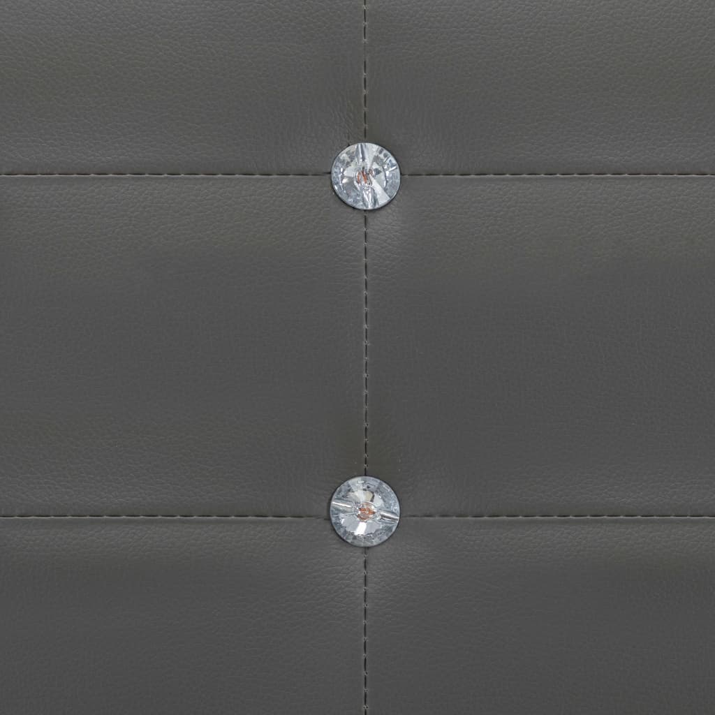 vidaXL Cama con colchón cuero sintético gris 140x200 cm