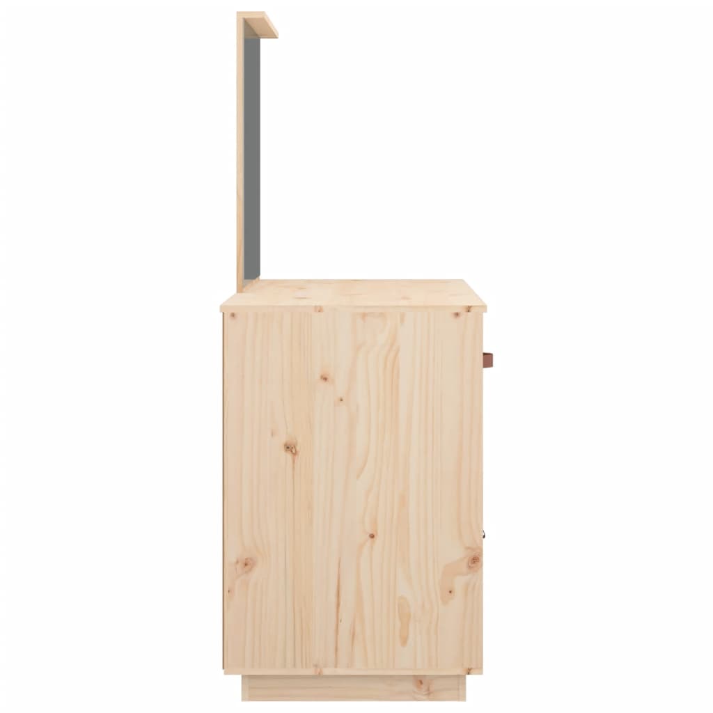 vidaXL Mesa tocador de madera maciza de pino 95x50x134 cm