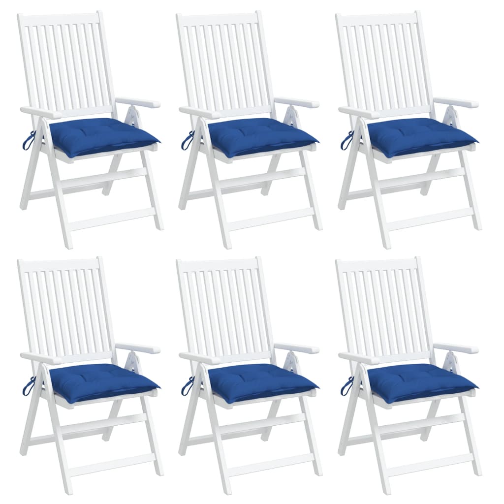 vidaXL Cojines de silla de jardín 6 uds tela Oxford azul 50x50x7 cm