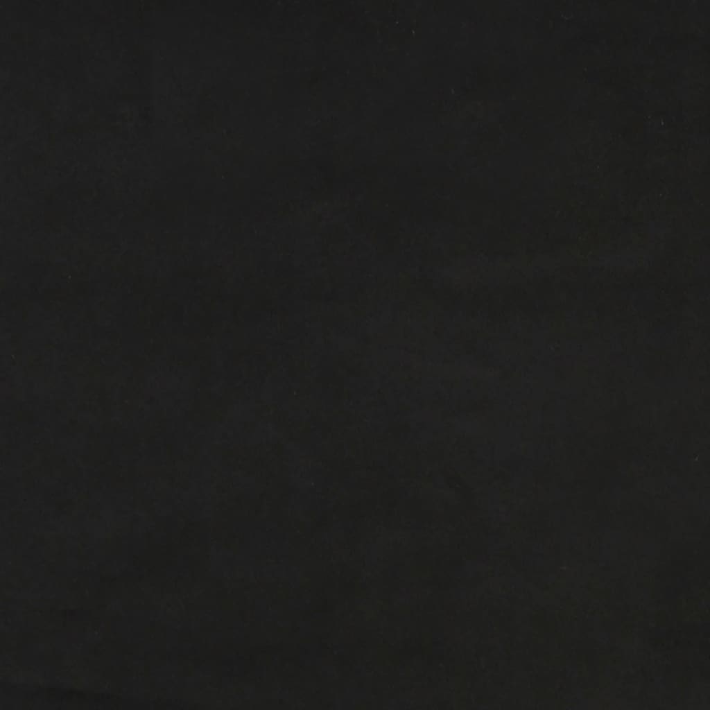 vidaXL Cama box spring con colchón y LED terciopelo negro 120x190 cm