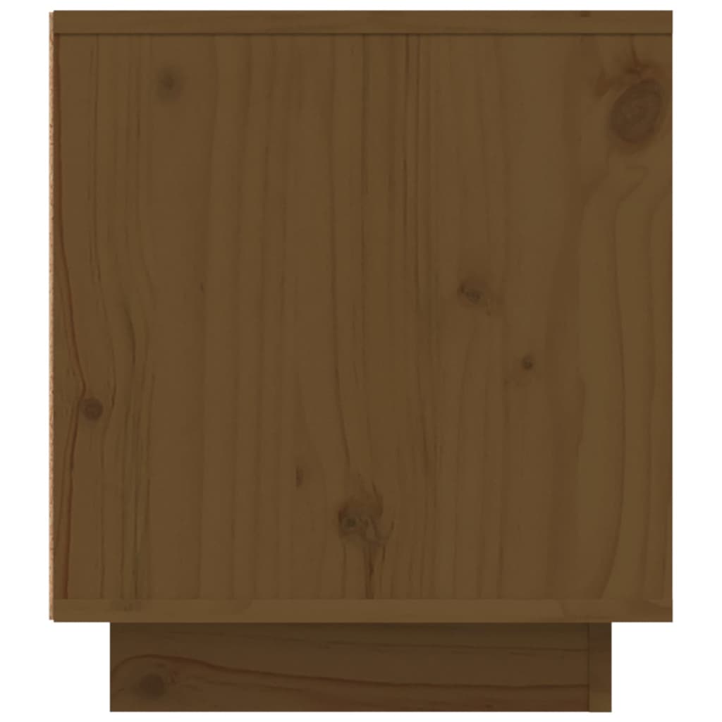 vidaXL Mueble de TV madera maciza de pino marrón miel 110x35x40,5 cm