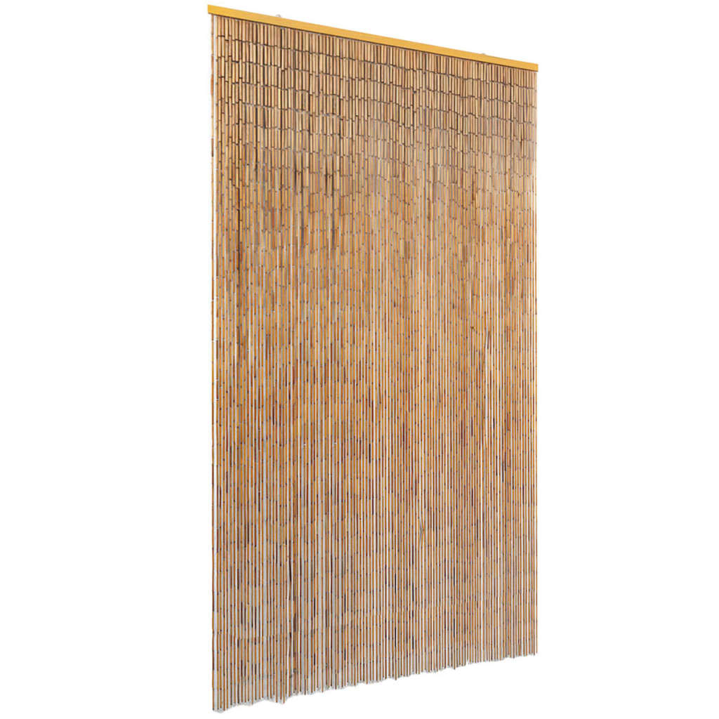 vidaXL Cortina de bambú para puerta contra insectos 120x220 cm