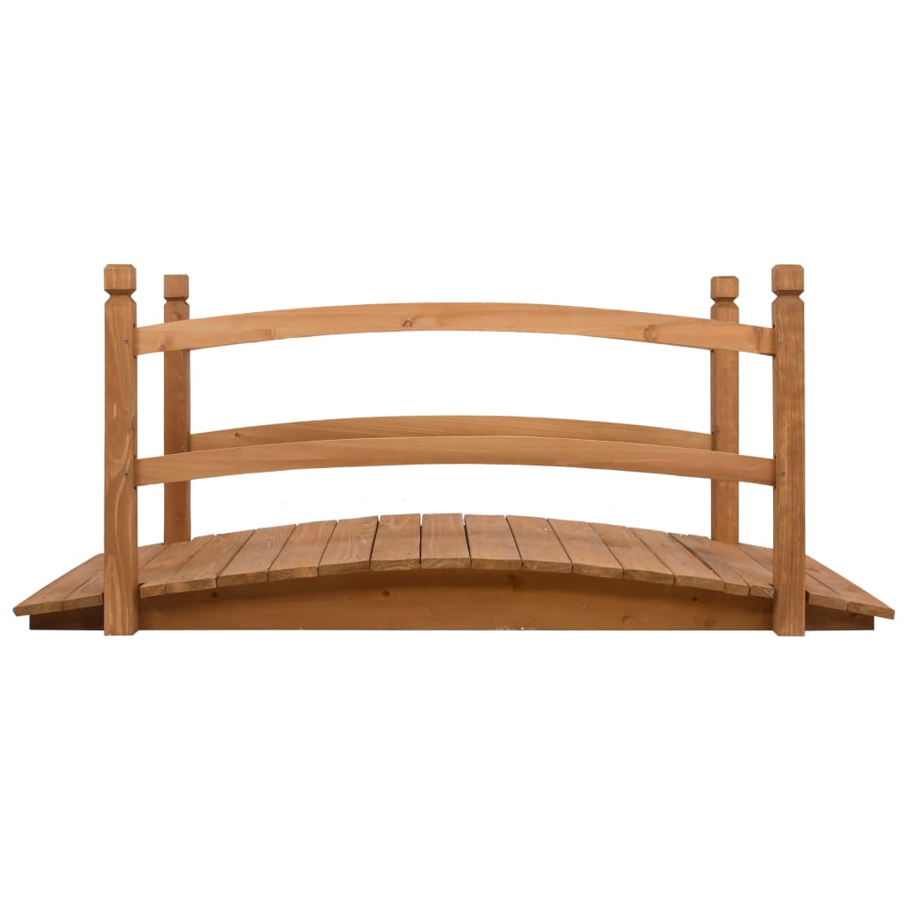vidaXL Puente para jardín madera maciza de abeto 140x60x60 cm