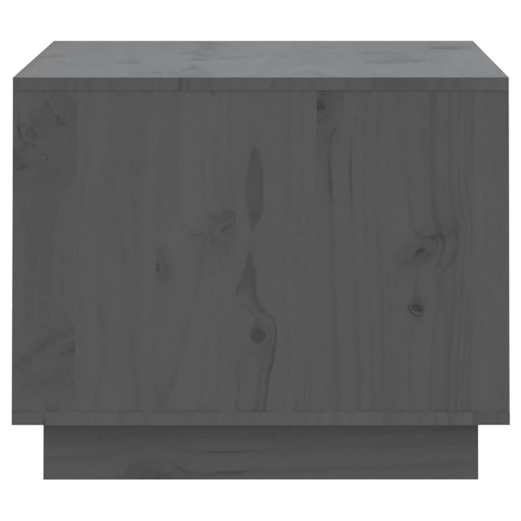 vidaXL Mesa de centro madera maciza de pino gris 120x50x40,5 cm
