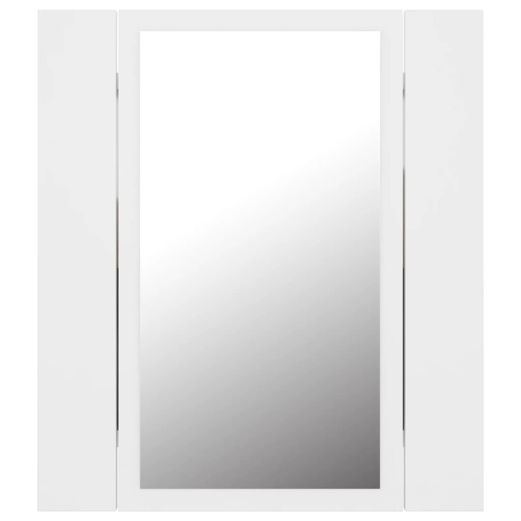 Armario espejo de baño con luz LED acrílico negro 40x12x45 cm