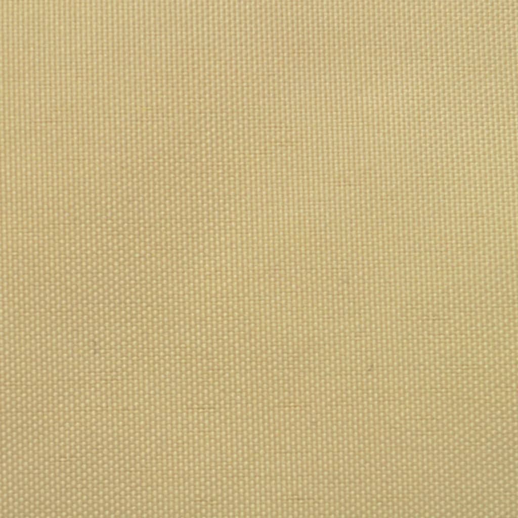 vidaXL Toldo de vela triangular tela Oxford beige 5x5x5 m