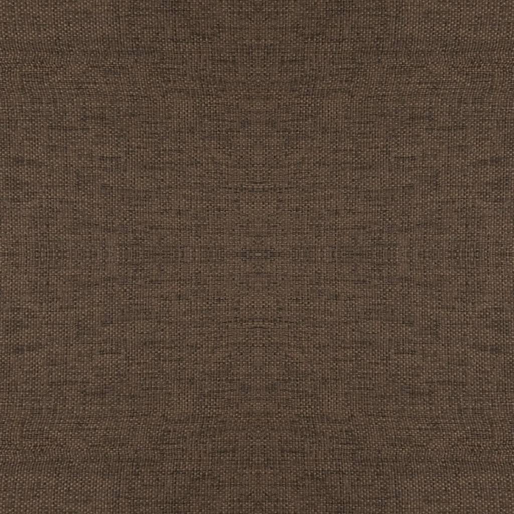 vidaXL Taburete con patas de madera tapizado tejido marrón