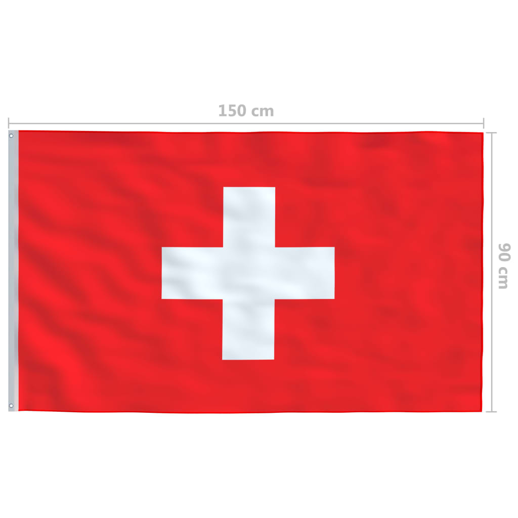vidaXL Bandera de Suiza 90x150 cm