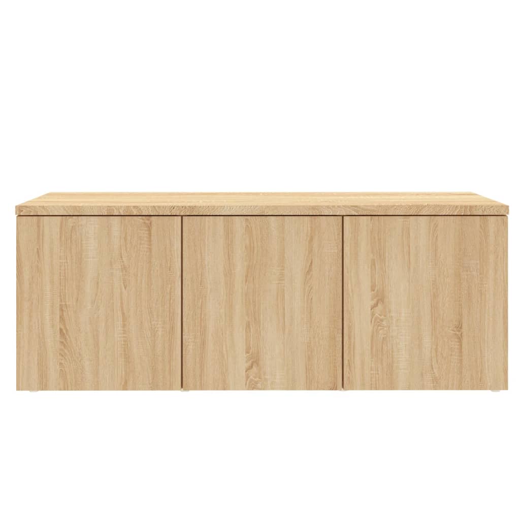 vidaXL Mueble de TV madera contrachapada color roble 80x34x30 cm