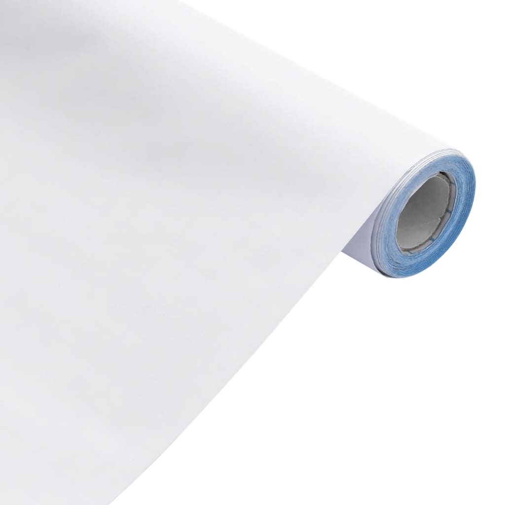 vidaXL Pegatina de mueble autoadhesiva PVC blanco mate 90x500 cm