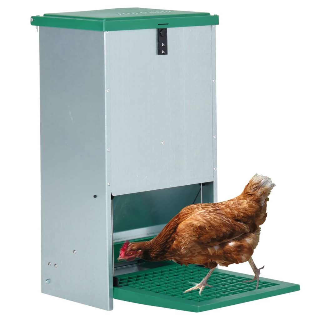 vidaXL Comedero automático para aves de corral con pedal 20 kg