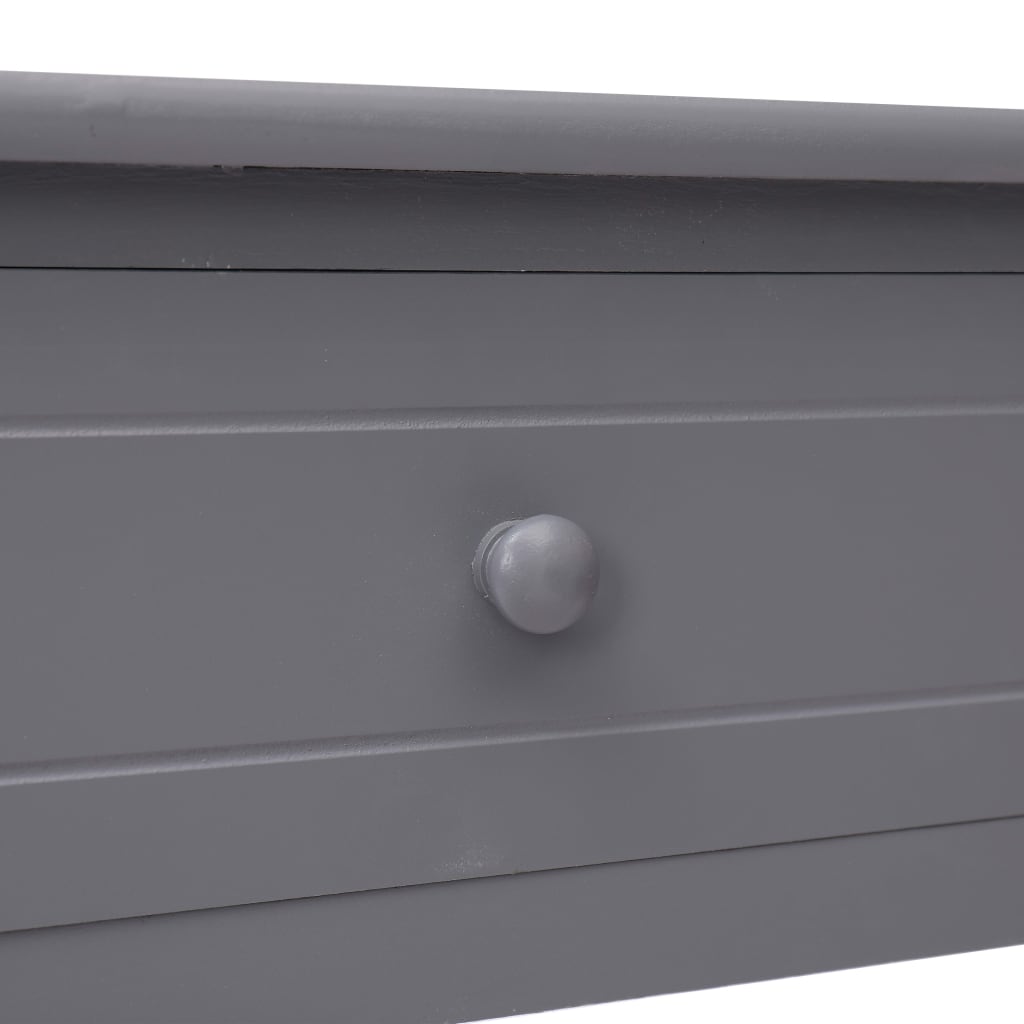 vidaXL Mesa consola de madera gris 90x30x77 cm