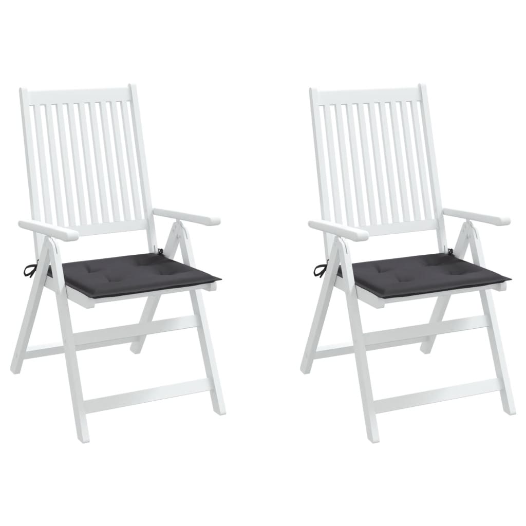 vidaXL Cojines silla de jardín 2 uds tela Oxford antracita 50x50x3 cm