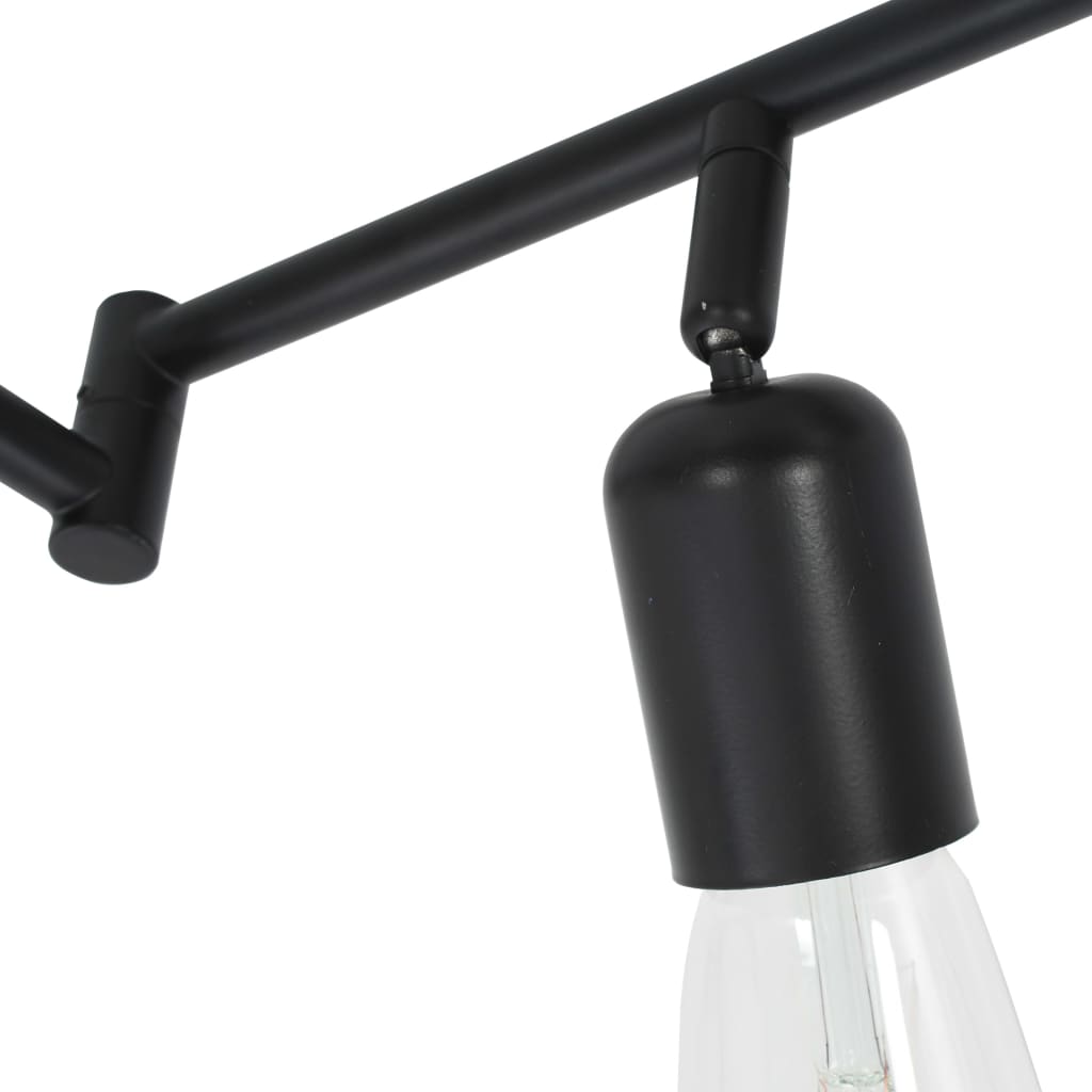 vidaXL Lámpara de focos 6 bombillas de filamento 2 W negro E27 30 cm
