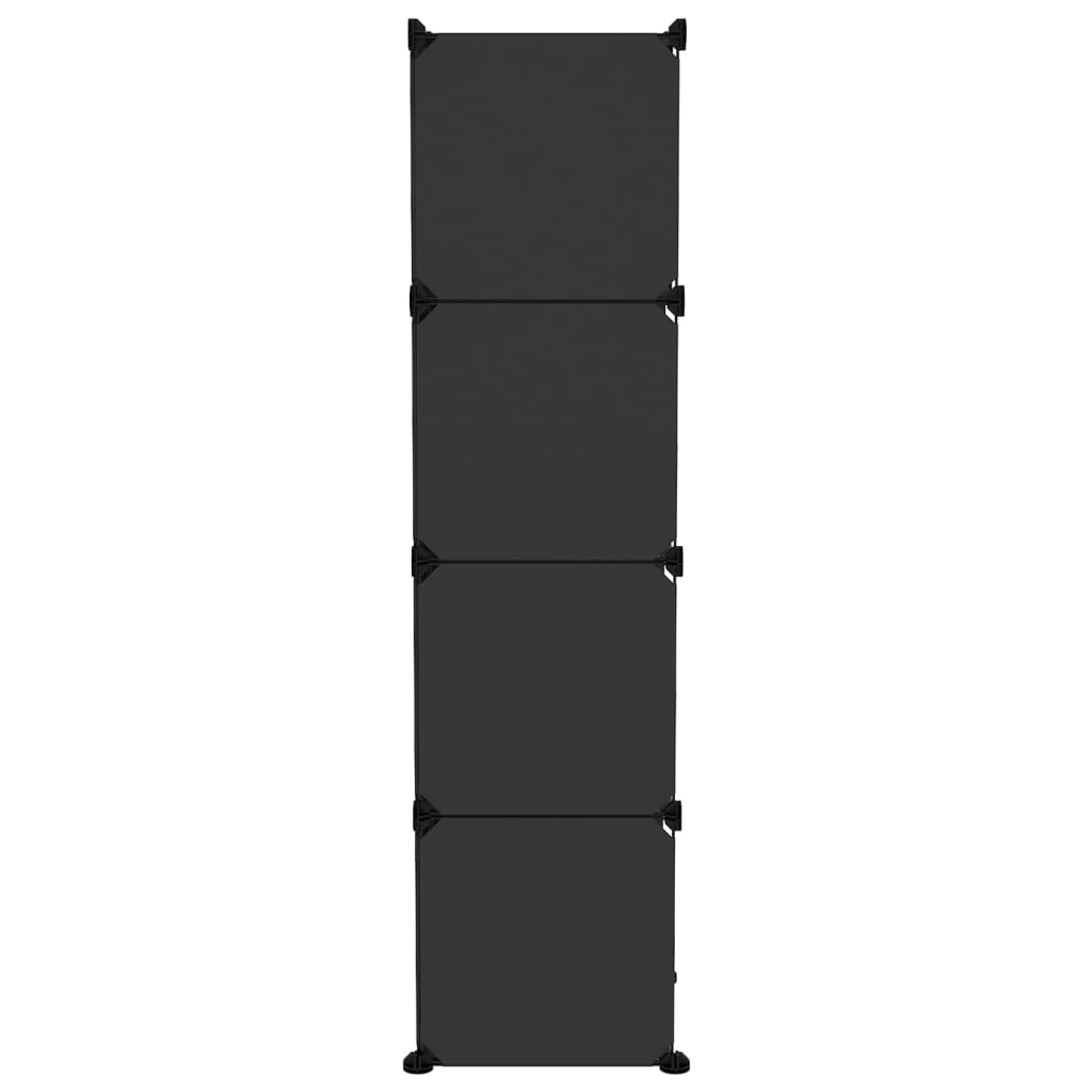 vidaXL Estantería de cubos con 9 compartimentos negro PP