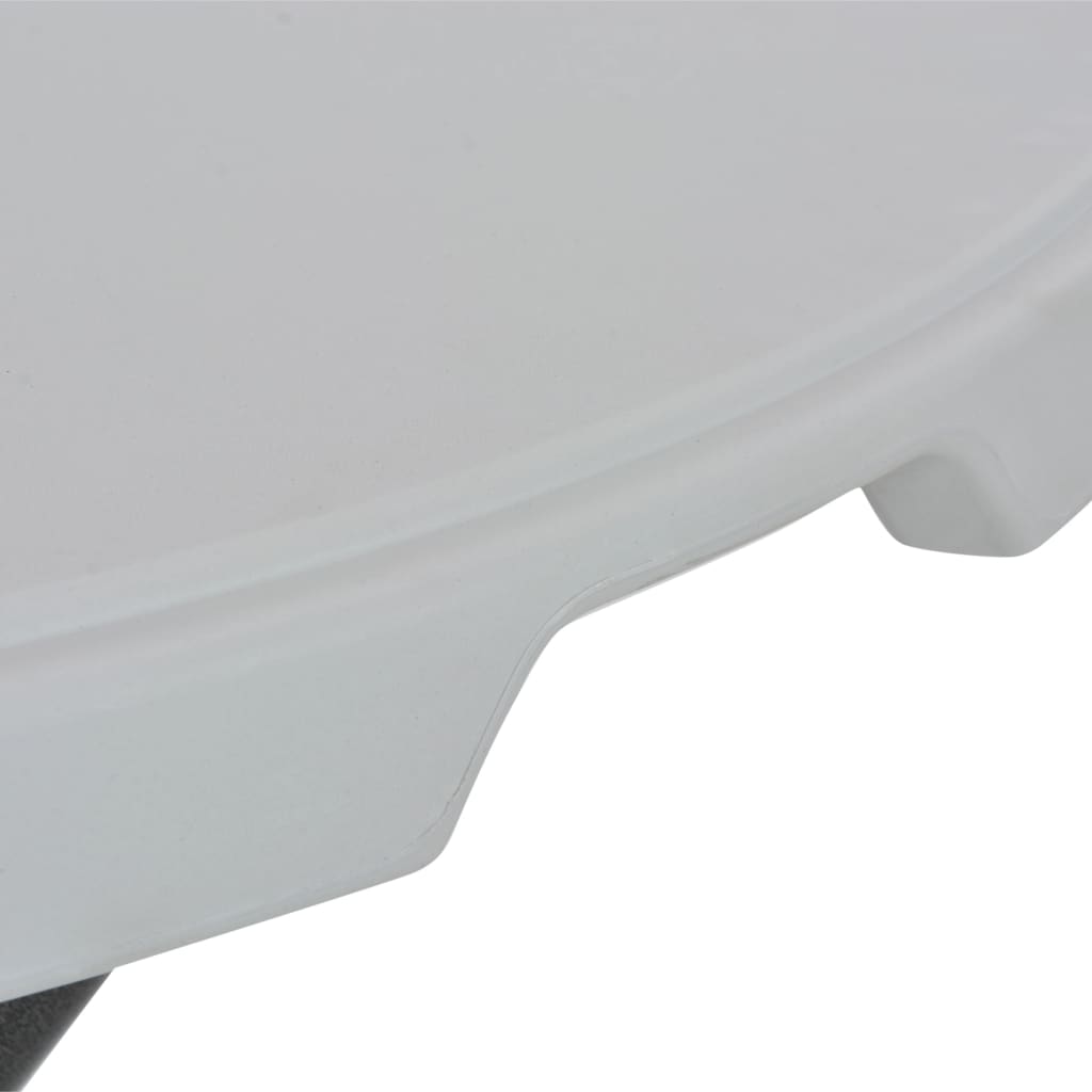 vidaXL Mesa de jardín plegable HDPE blanca 80x110 cm