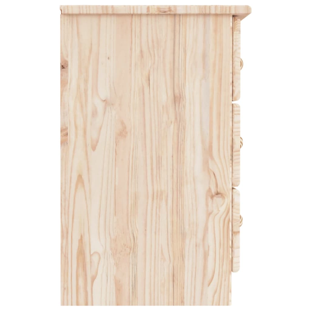 vidaXL Mesita de noche ALTA madera maciza de pino 41x35x55,5 cm
