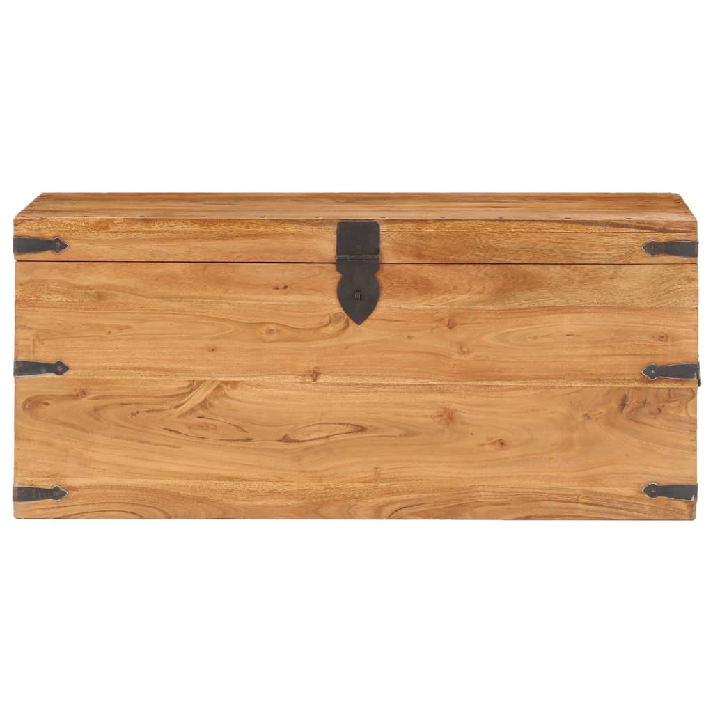 vidaXL Baúl de madera maciza de acacia 90x40x40 cm