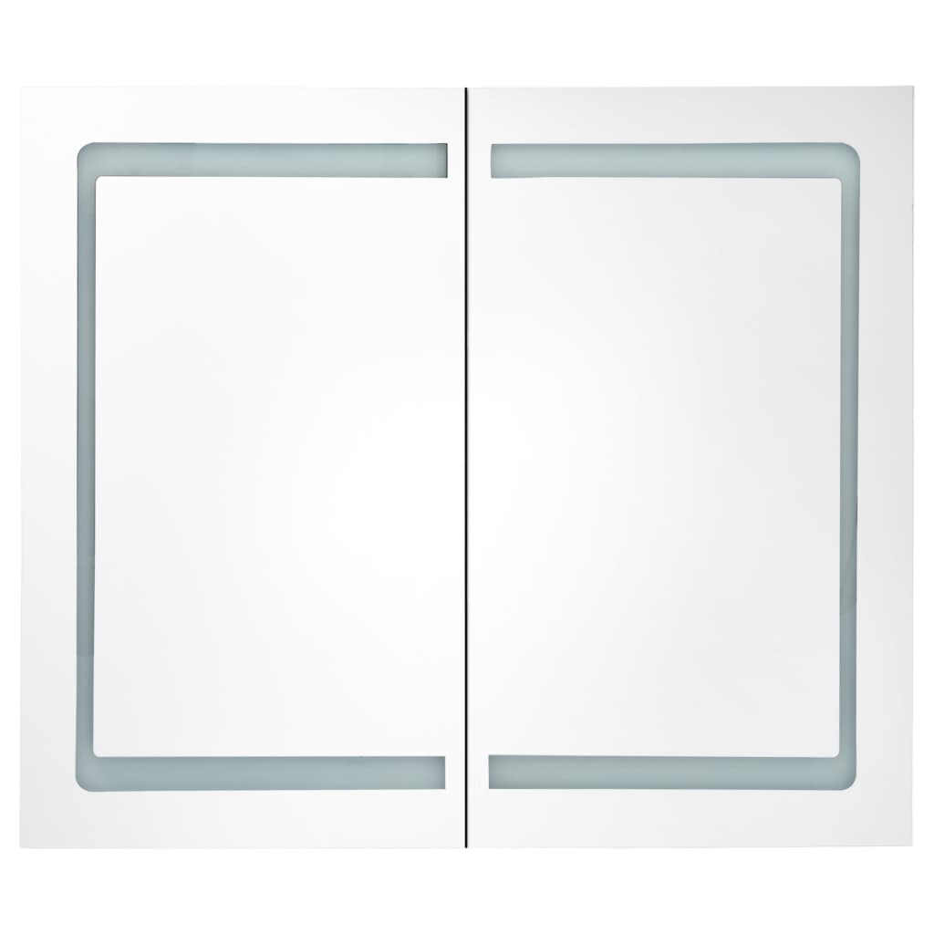 vidaXL Armario de cuarto de baño con espejo y LED 80x12,2x68 cm