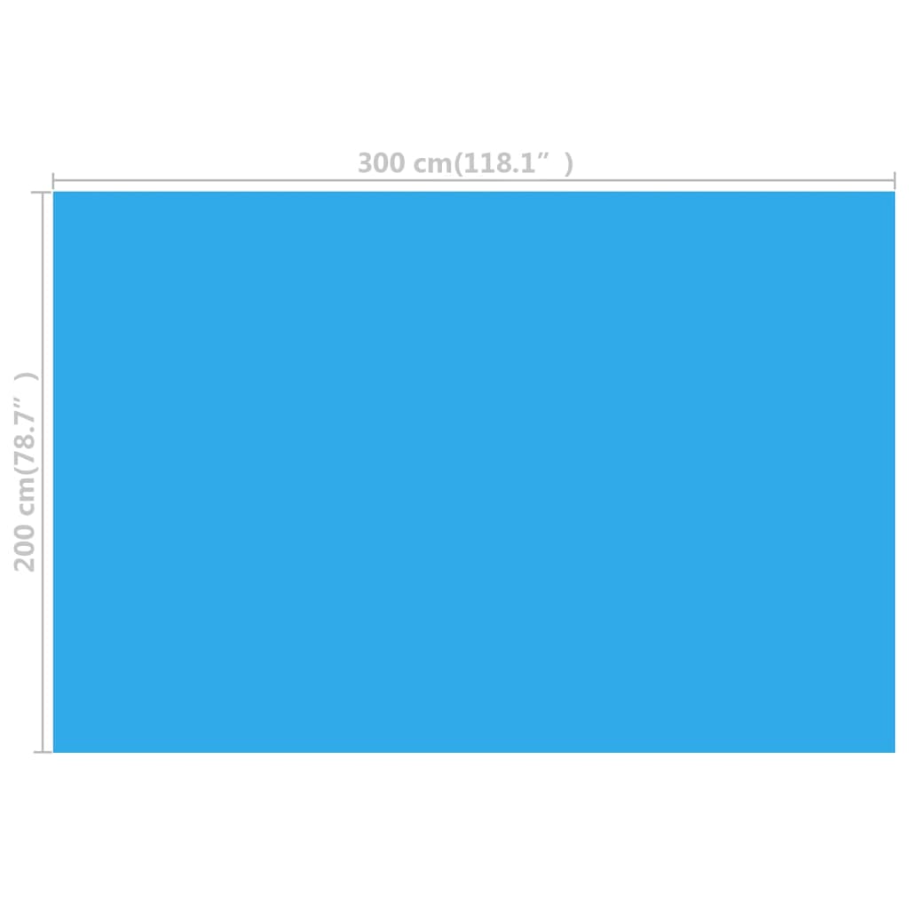 vidaXL Cubierta para piscina rectangular PE azul 300x200 cm