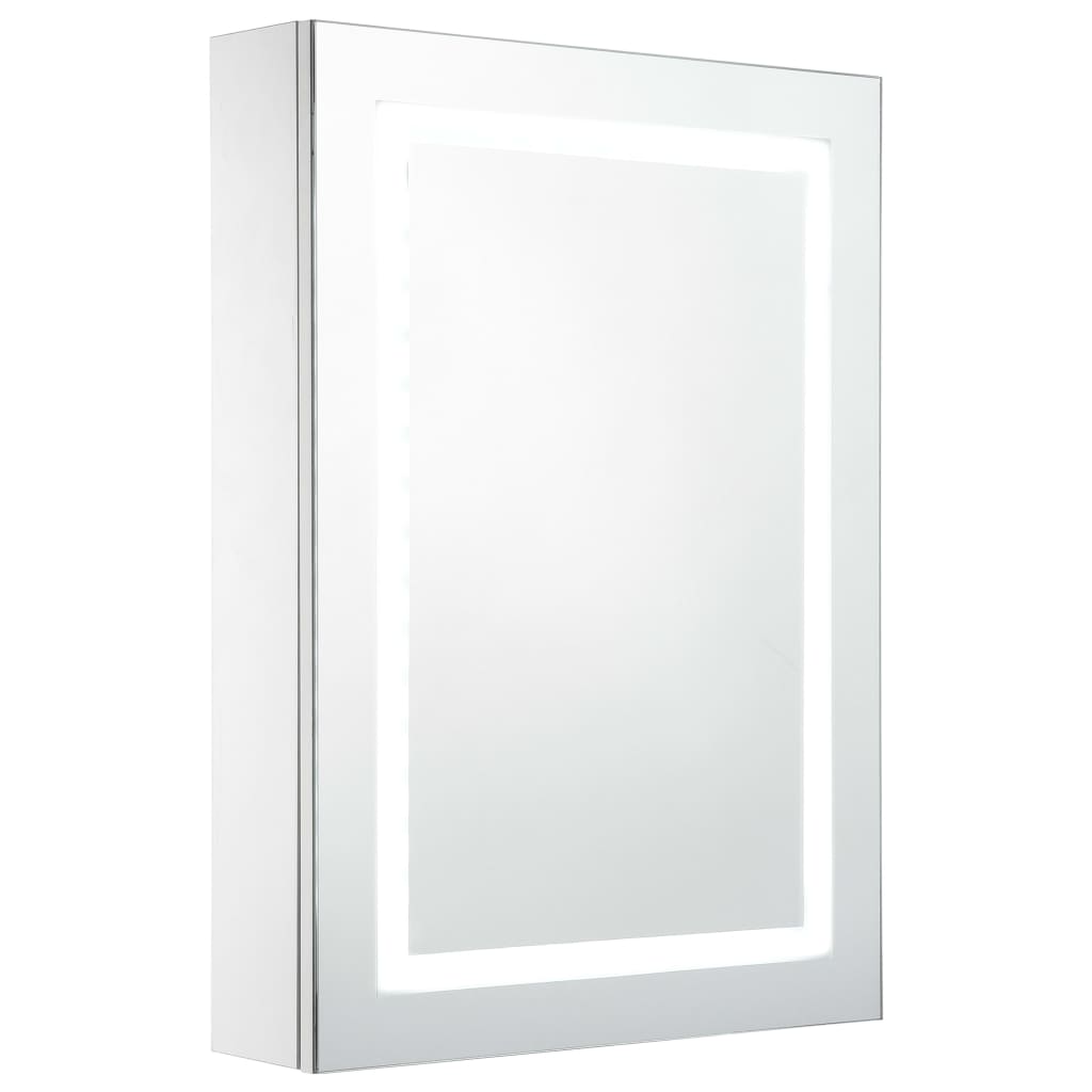 vidaXL Armario de cuarto de baño con espejo y LED 50x13x70 cm