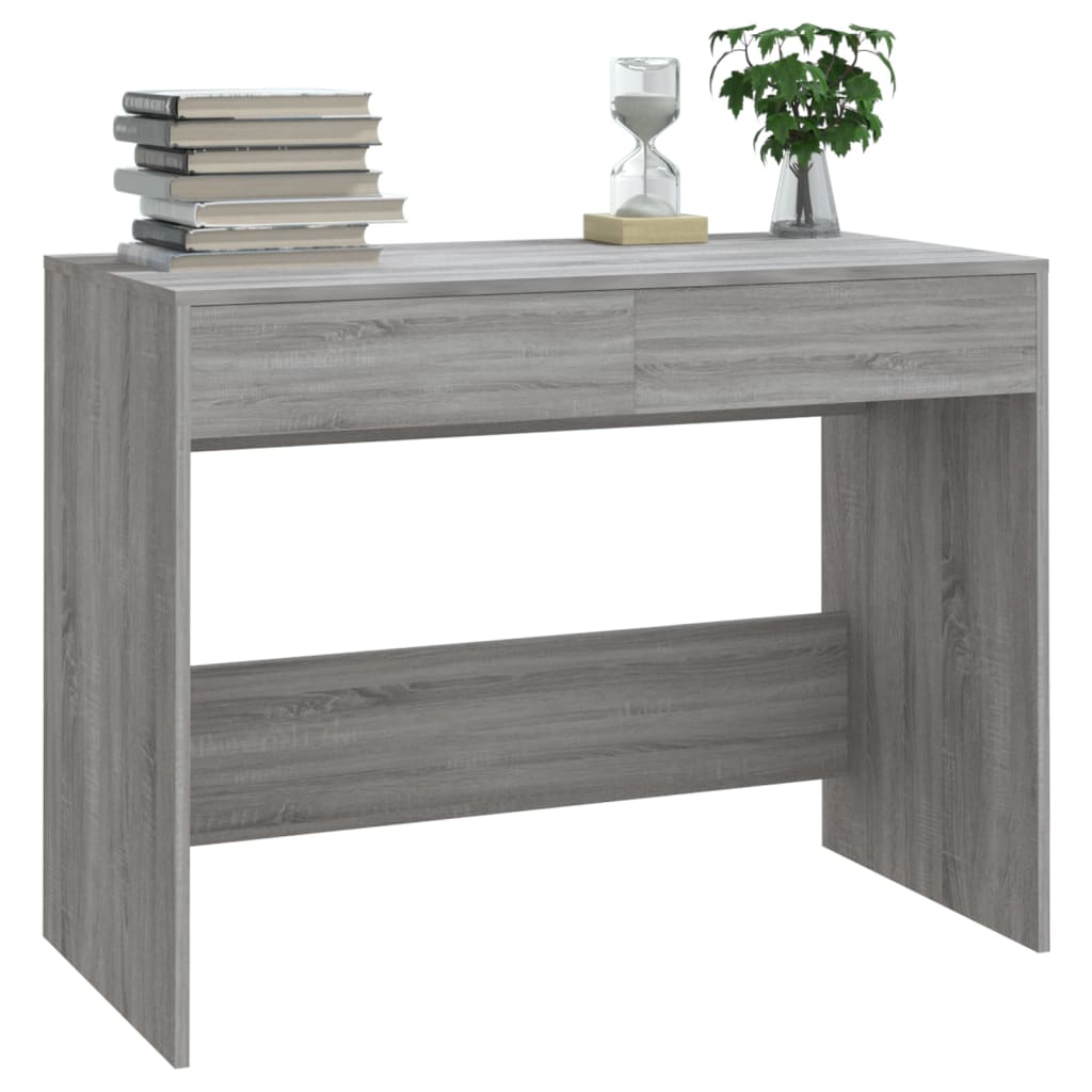vidaXL Escritorio de madera de ingeniería gris Sonoma 101x50x76,5 cm