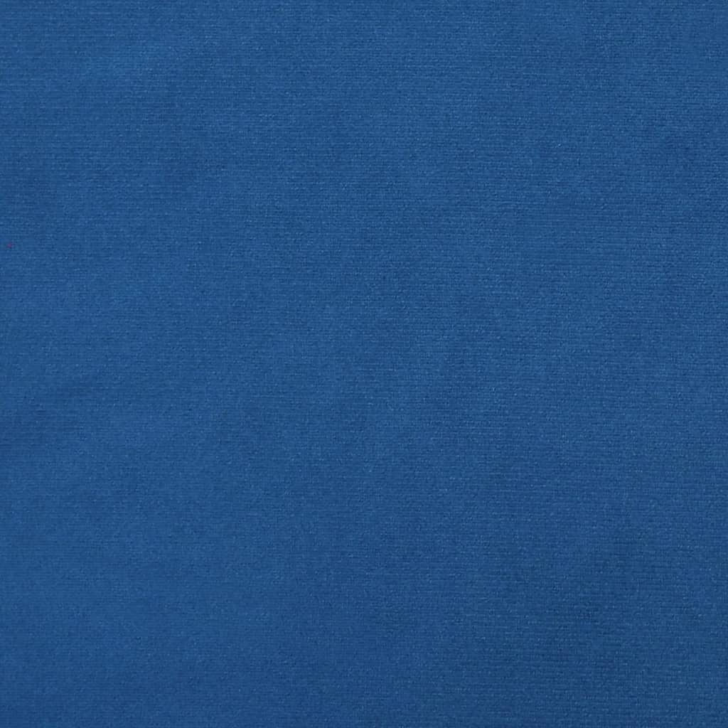 vidaXL Silla mecedora con reposapiés terciopelo azul