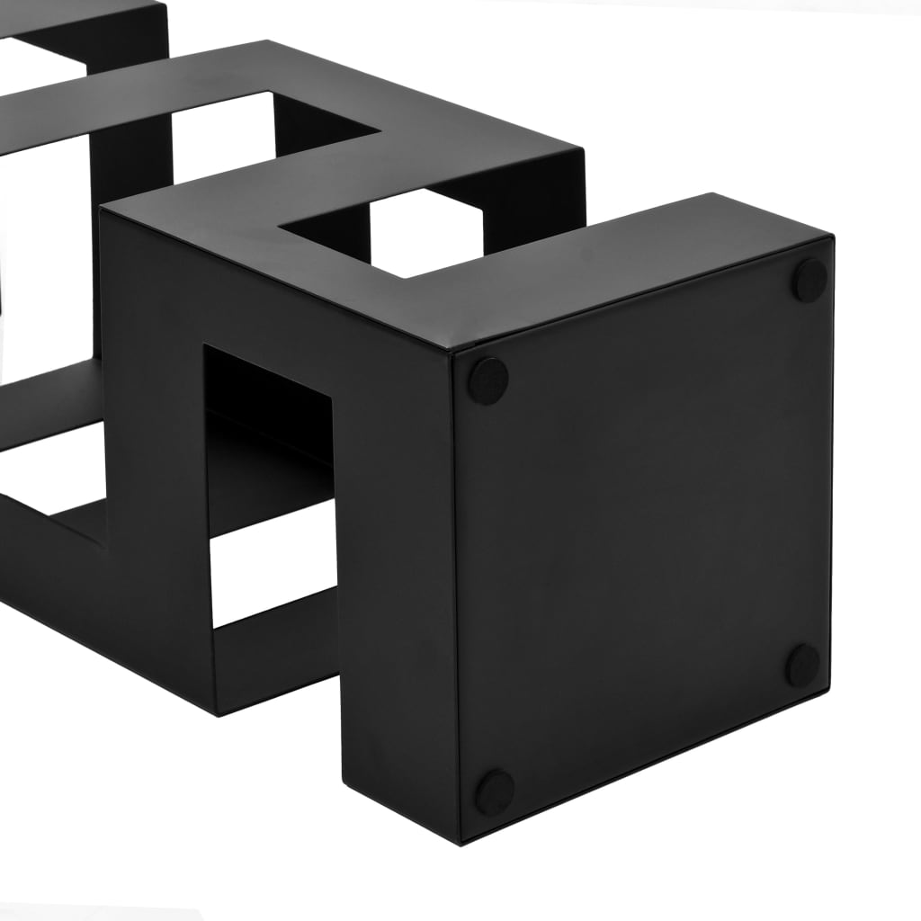 vidaXL Paragúero diseño tetris acero negro